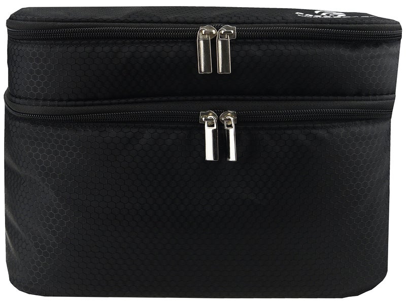 Freegrace Travel Organizer Underwear Bag - Large Double Layer Packing Storage Bag - Fits Large Bra, Socks, Underpants, Cosmetic, Toiletry kit (Black) - Image 5